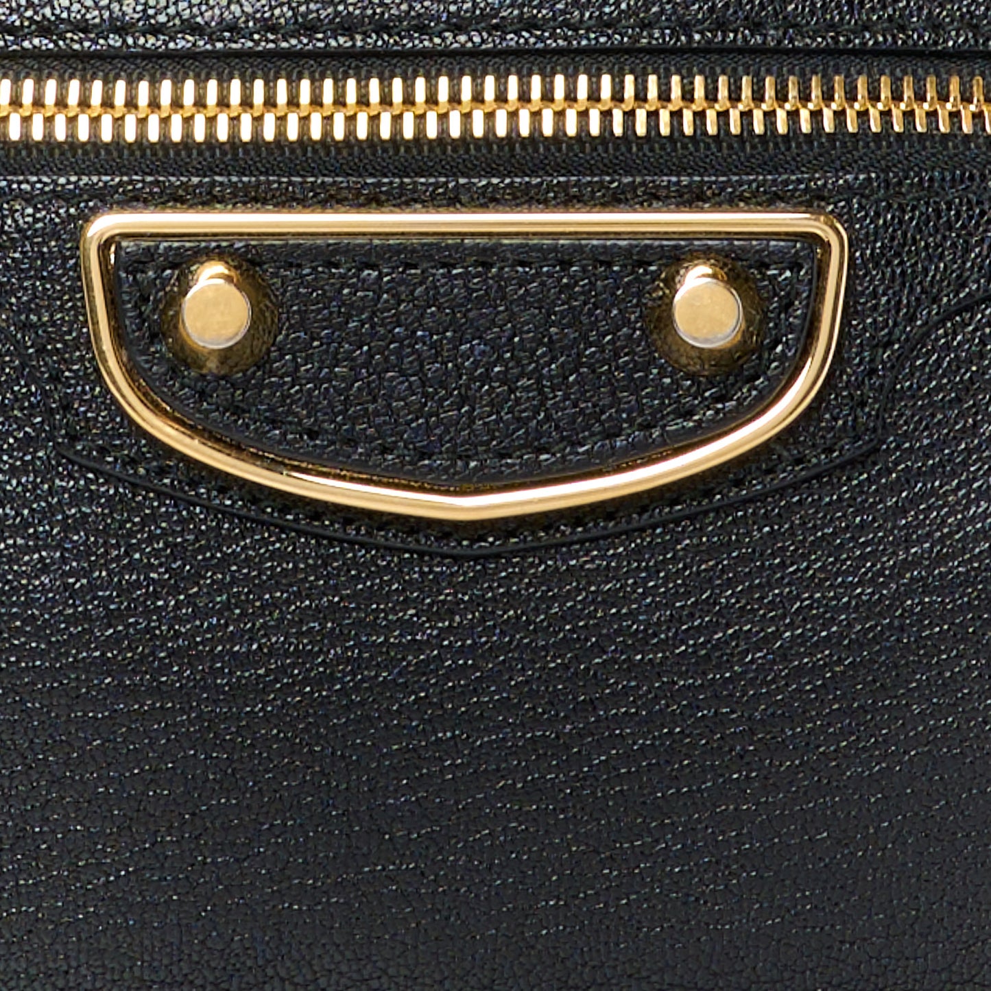 Chevre Gold Metallic Edge Hardware S City Black