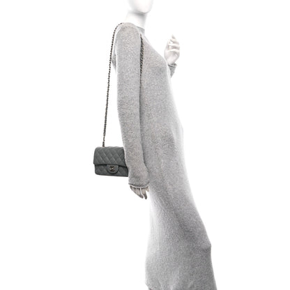 Chanel Caviar Quilted Mini Rectangular Flap Grey 2 of 11