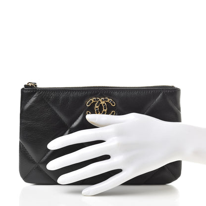 Chanel Goatskin Quilted 19 Cosmetic Case Black 2 of 8