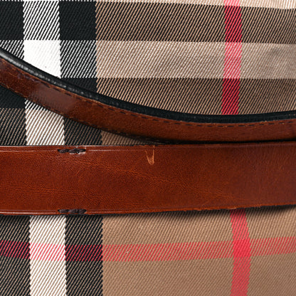 Burberry House Check Bridle Calfskin Medium Gosford Hobo Dark Tan 13 of 13