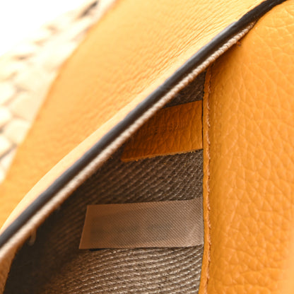 Chloe Raffia Small Grain Calfskin Medium Marcie Basket Yellow 7 of 8