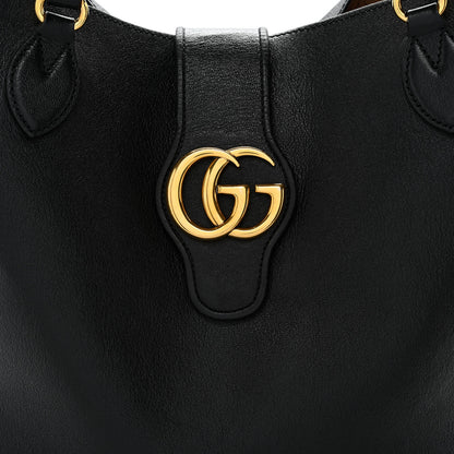 Gucci New Sakai Calfskin Lux Medium Dahlia Tote  Black 9 of 12