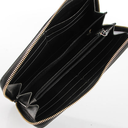 Saint Laurent Textured Patent Calfskin Belle De Jour Zip Around Wallet Black 8 of 8