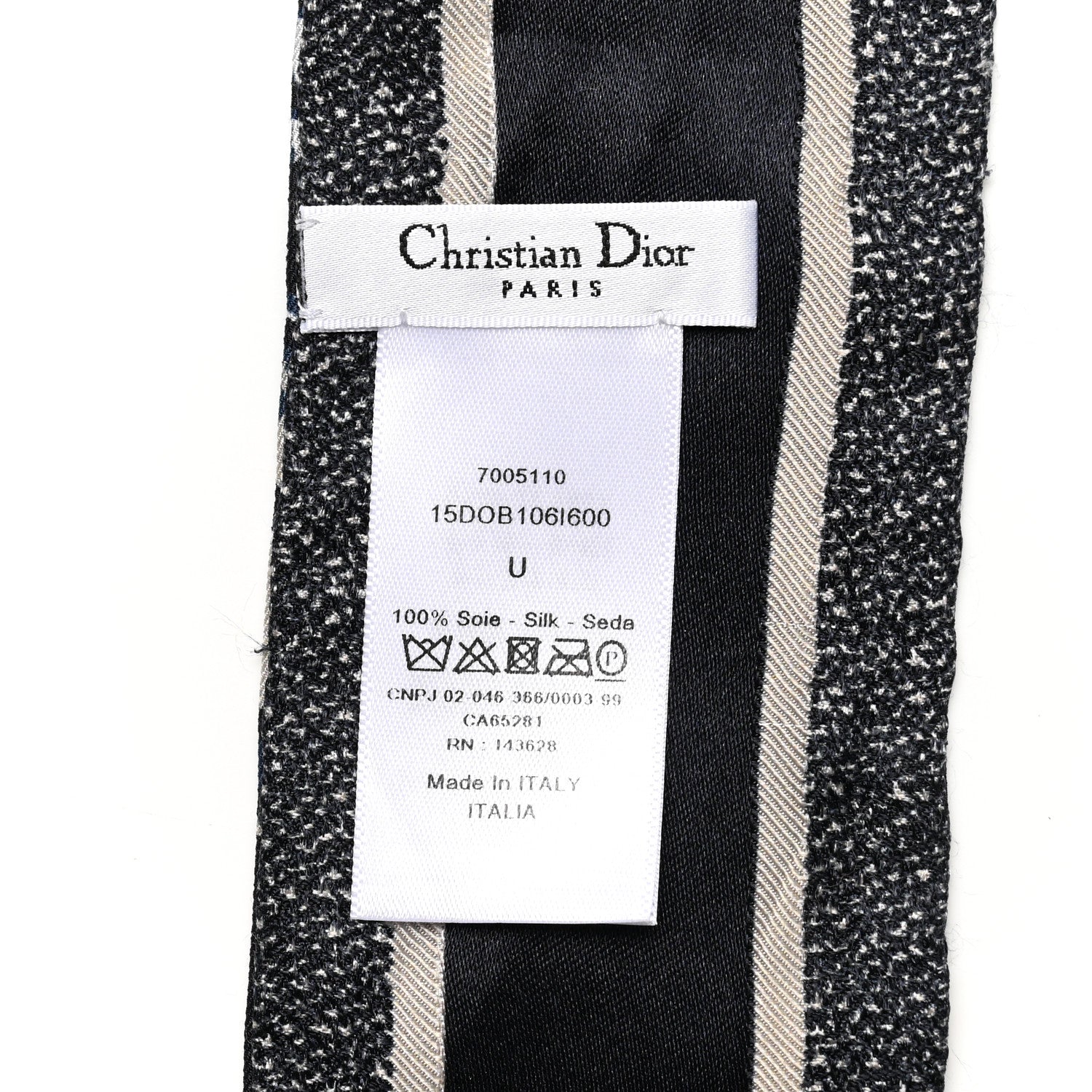 Christian Dior Silk Oblique Mitzah Scarf Blue 3 of 5