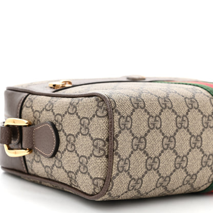 Gucci GG Supreme Monogram Web Small Ophidia Shoulder Bag Brown 9 of 10