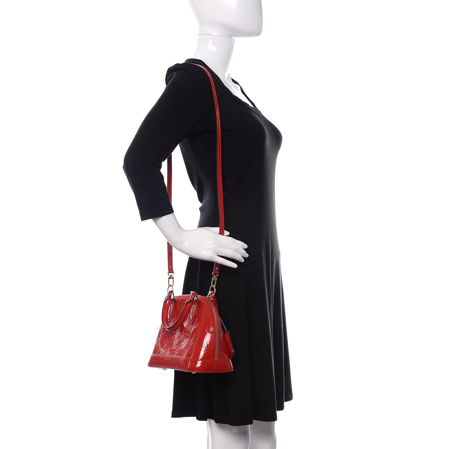 Louis Vuitton Vernis Alma BB Cherry 2 of 12