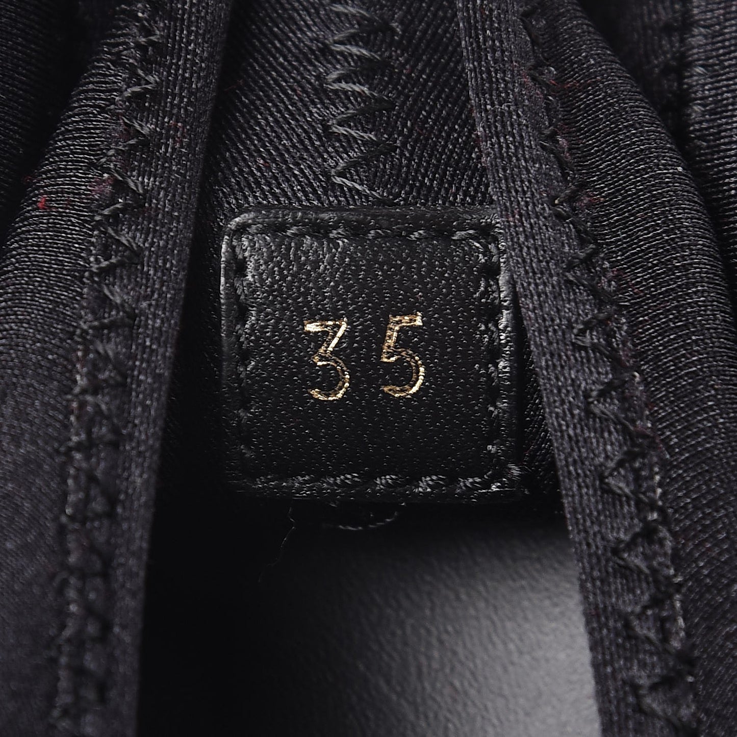 Calfskin Fabric Run Away Sneakers 35 Black