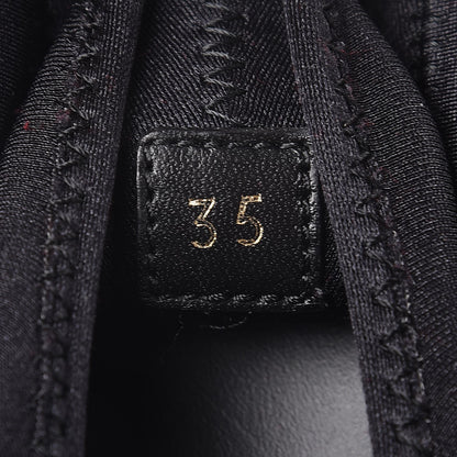 Louis Vuitton Calfskin Fabric Run Away Sneakers 35 Black 6 of 7