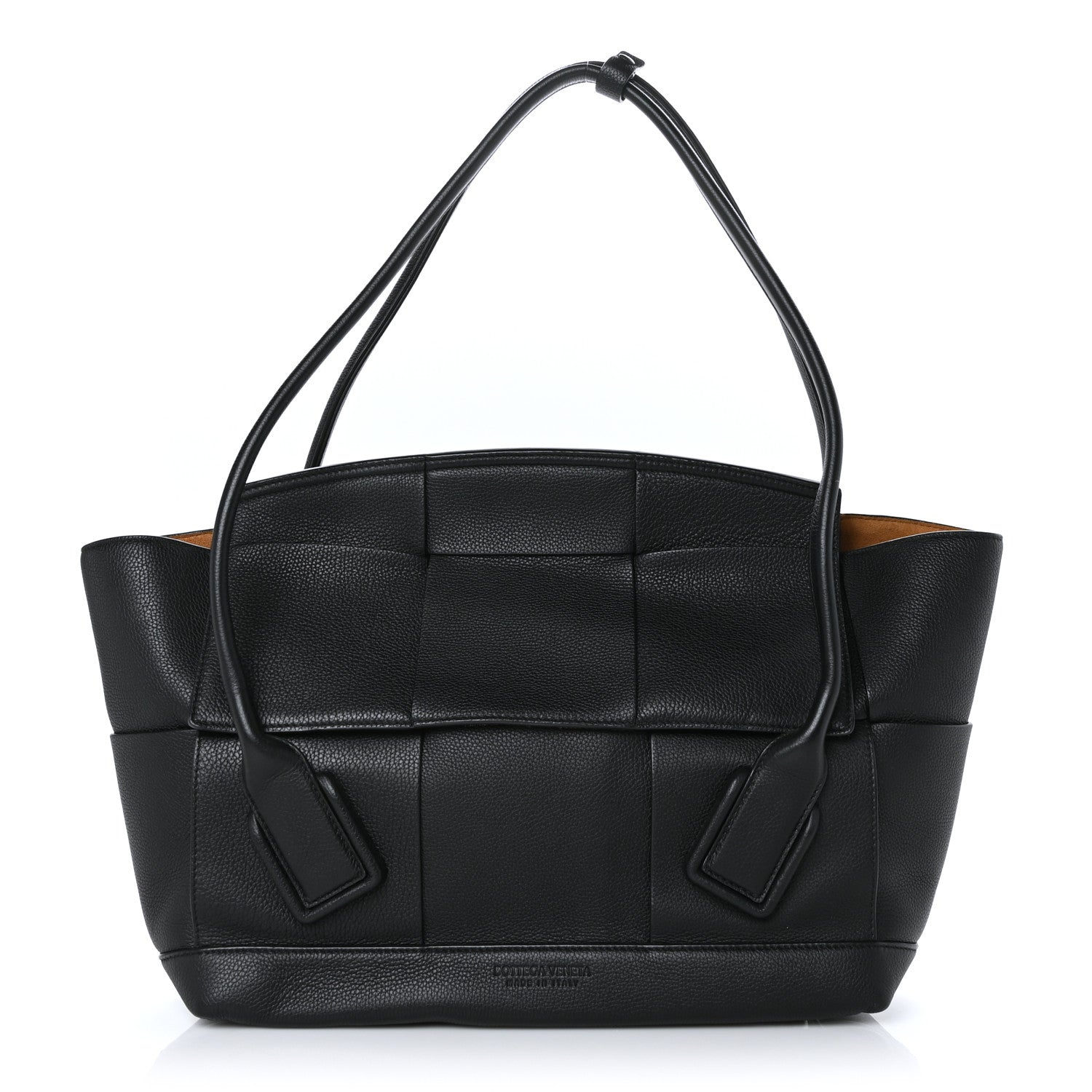 Bottega Veneta Grained Calfskin Maxi Intrecciato Medium Arco Black 1 of 9