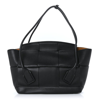 Bottega Veneta Grained Calfskin Maxi Intrecciato Medium Arco Black 1 of 9