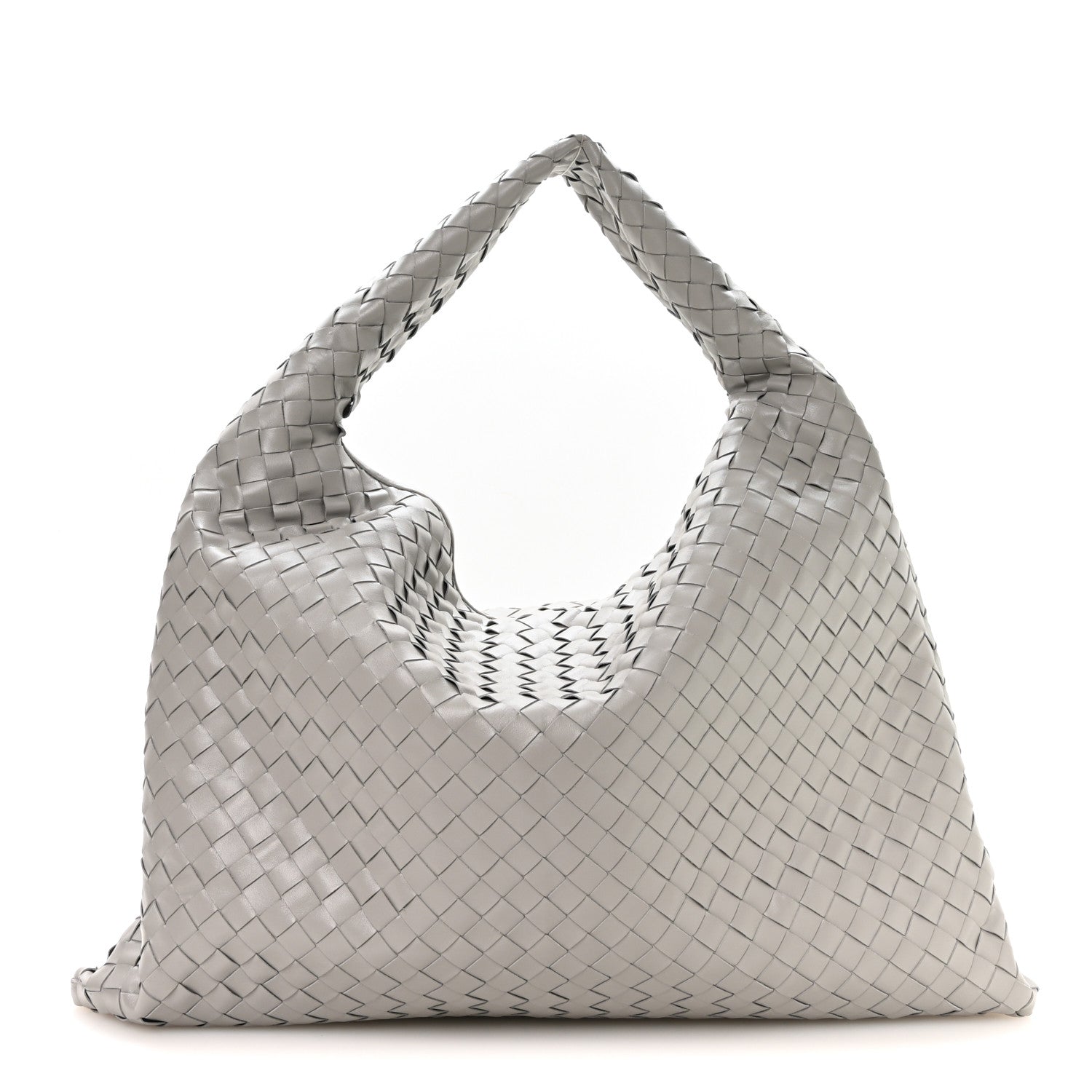 Bottega Veneta Calfskin Intrecciato Large Hop Sterling 1 of 9