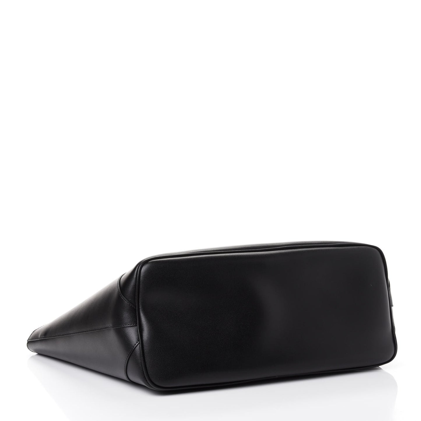 Smooth Calfskin Wing Shopper Tote Black White