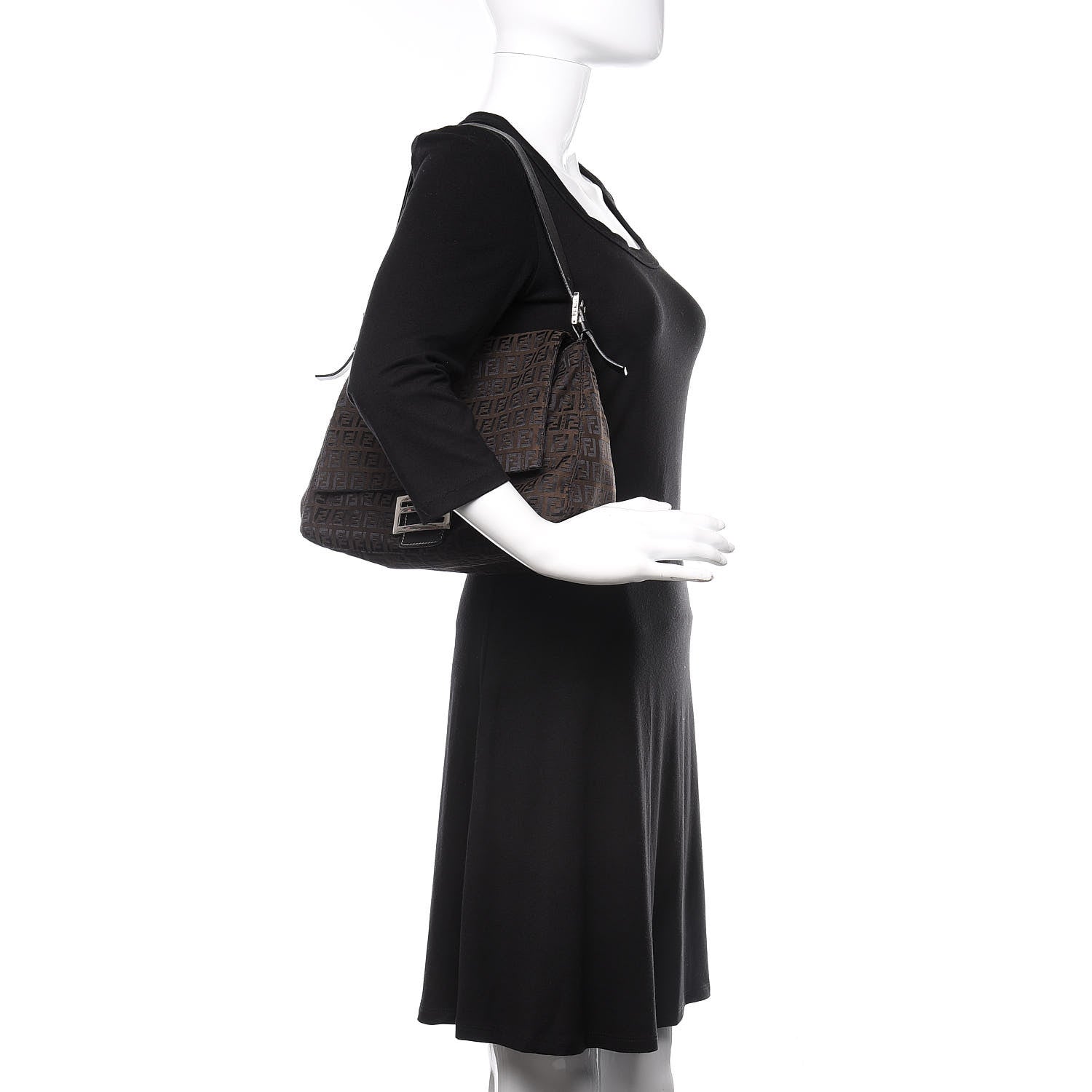 Fendi Zucchino Mama Baguette Brown 2 of 9