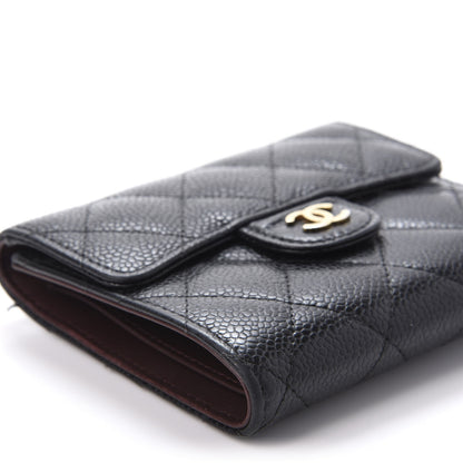 Chanel Caviar Quilted Compact Flap Wallet Black 6 of 13