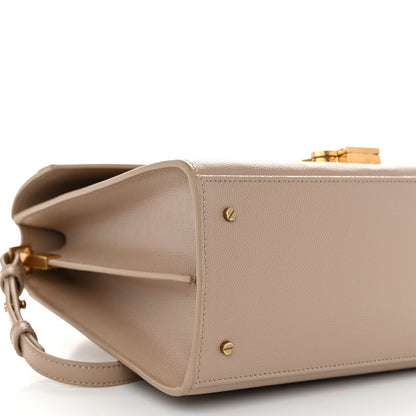 Saint Laurent Grain de Poudre Medium Classic Monogram Cassandra Top Handle Dark Beige 8 of 11