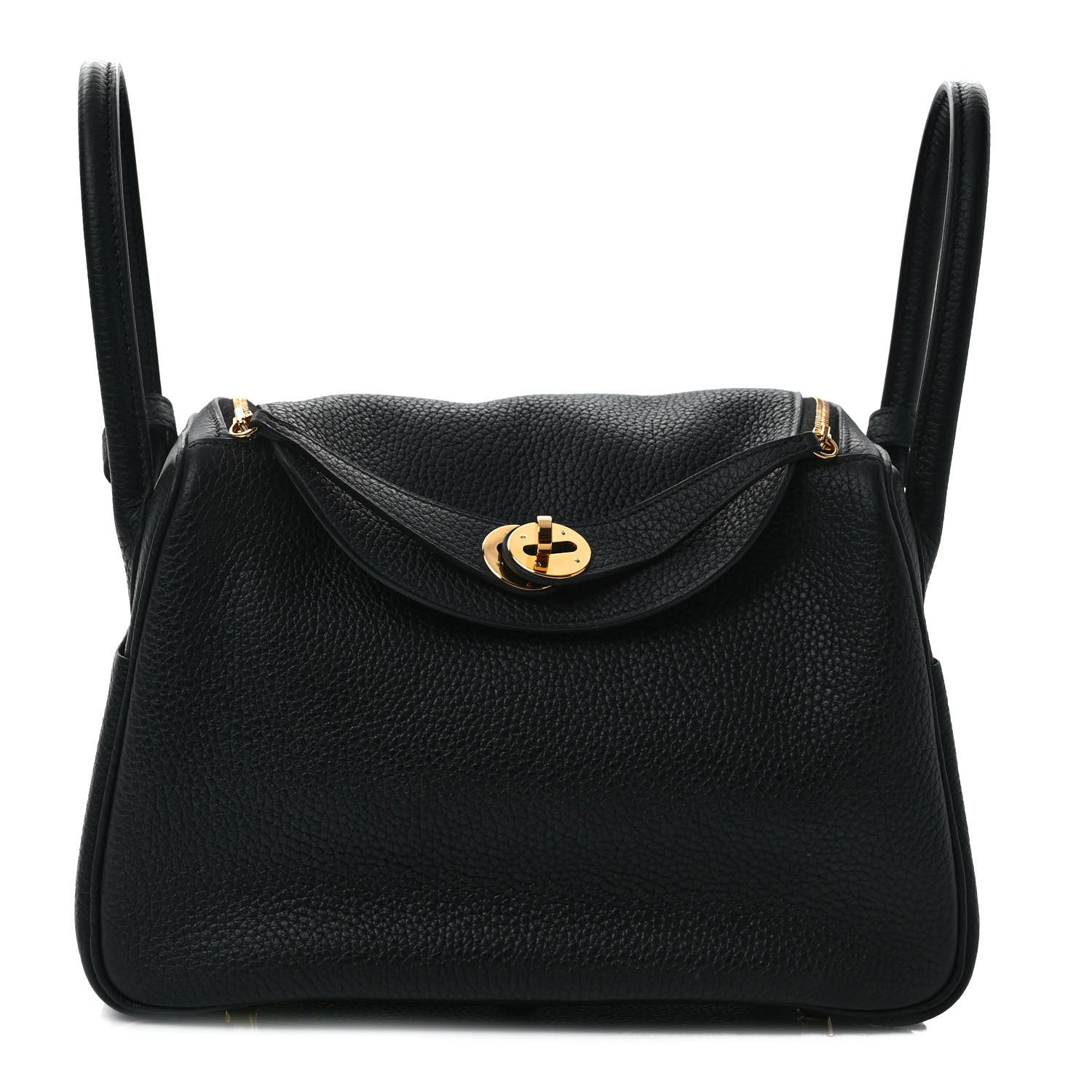 Hermes Taurillon Clemence Lindy 26 Black 1 of 9
