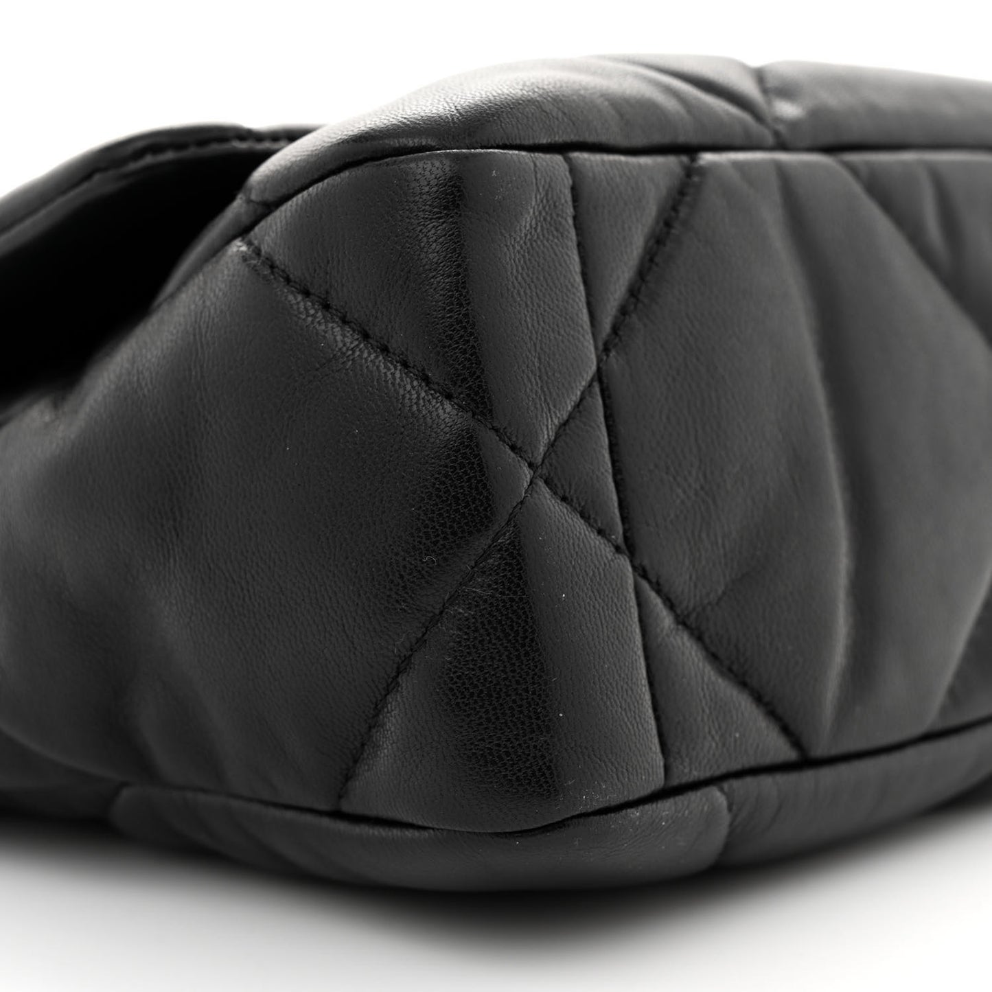 Goatskin Quilted Medium Chanel 19 Flap Black