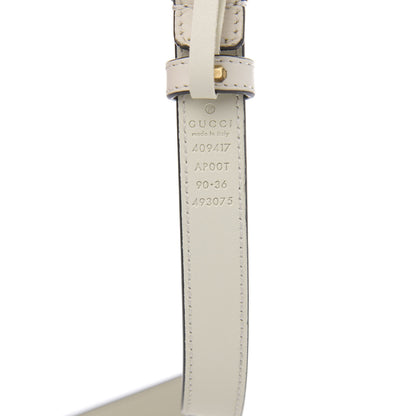 Gucci Calfskin Double G 20mm Belt 90 36 Mystic White 5 of 6