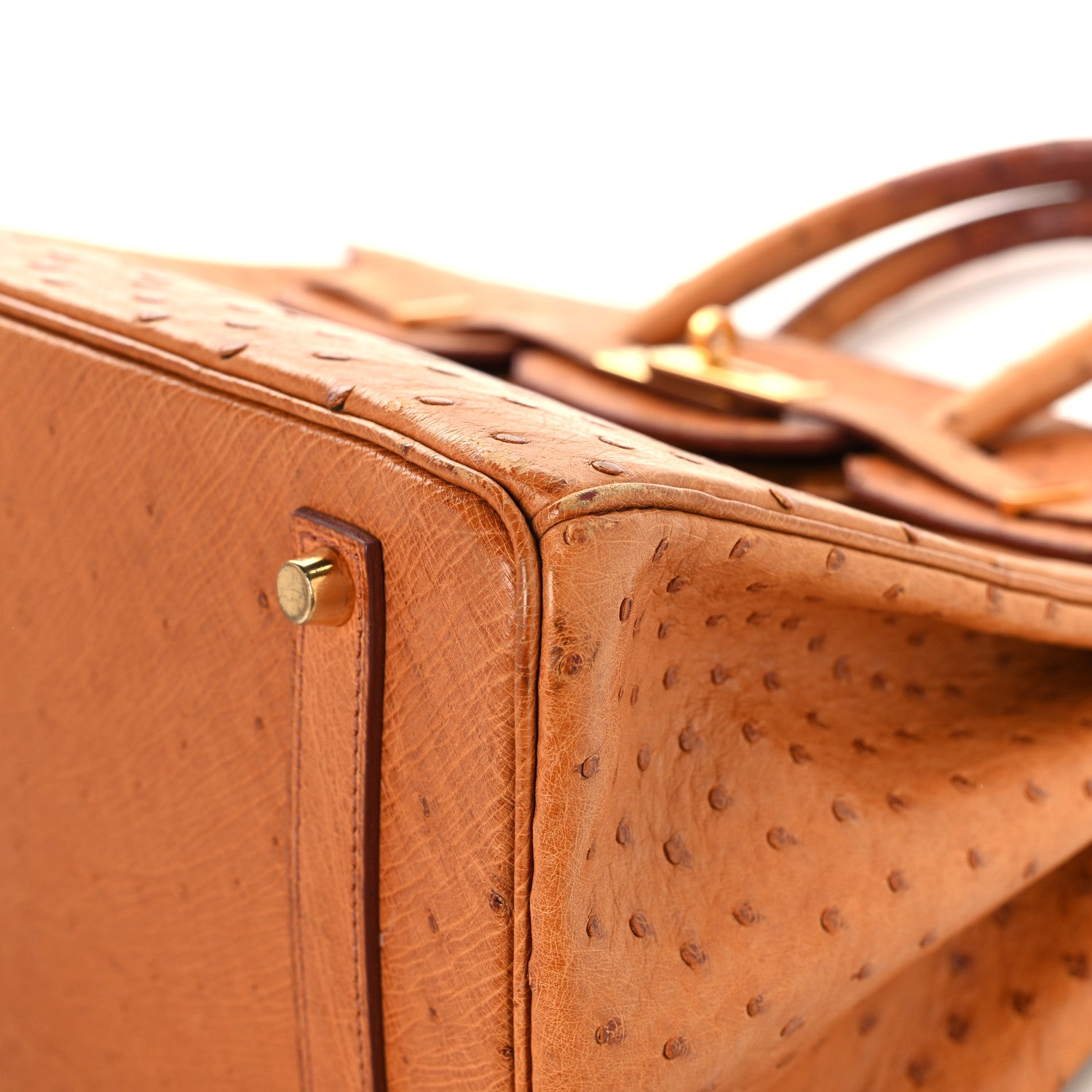Hermes Ostrich Birkin 35 Gold 10 of 15