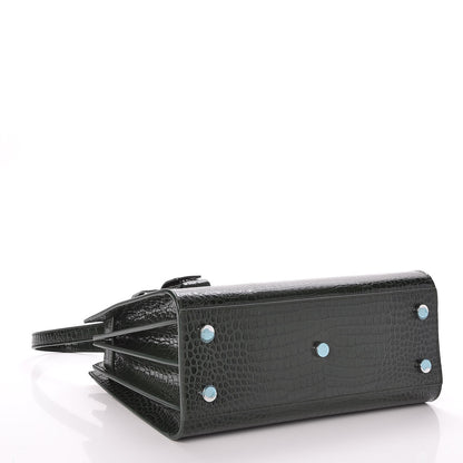 Saint Laurent Calfskin Crocodile Embossed Baby Sac De Jour Dark Leaf 4 of 7