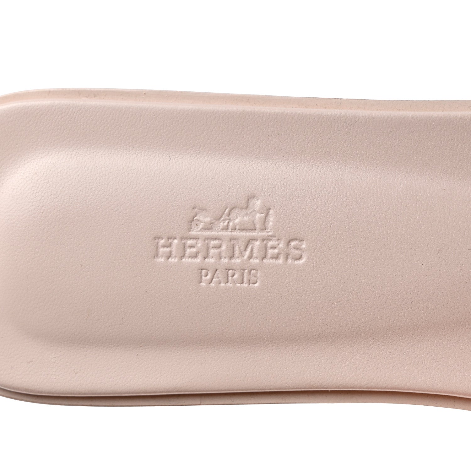 Hermes Box Calfskin Oran Sandals 41.5 Rose Pale 8 of 10