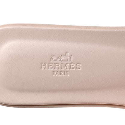Hermes Box Calfskin Oran Sandals 41.5 Rose Pale 8 of 10