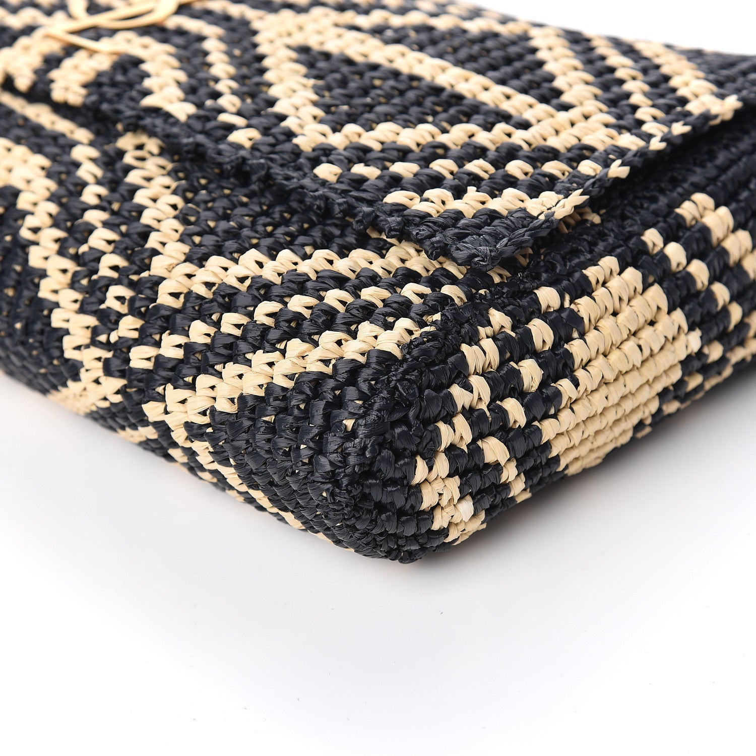 Saint Laurent Raffia Medium Monogram Kate Satchel Naturale Black 7 of 11