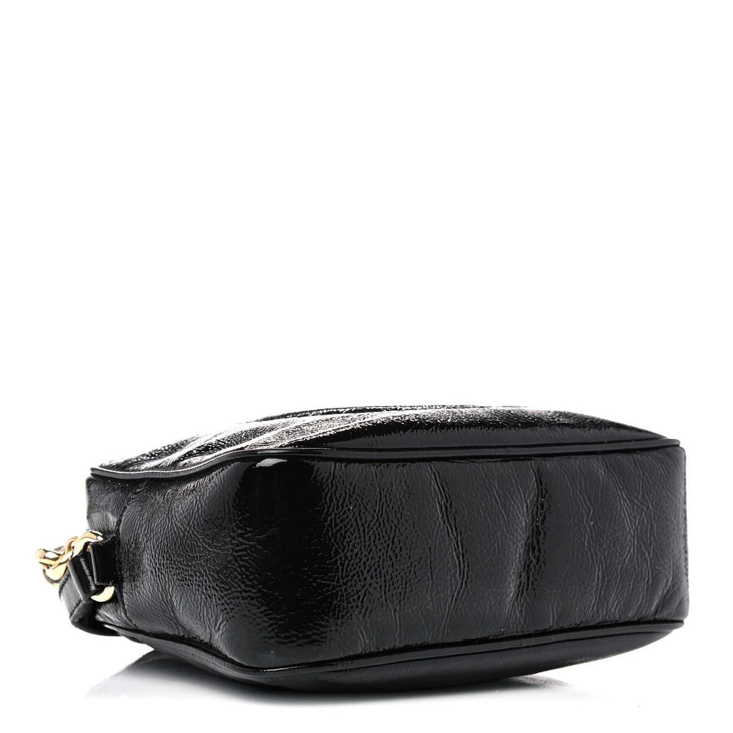 Soft Patent Small Soho Disco Bag Black