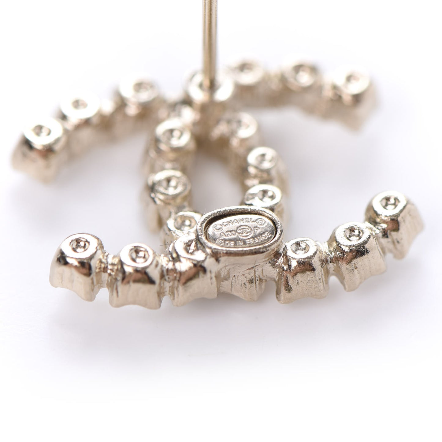 Crystal Coco's Pearls CC Earrings Light Gold