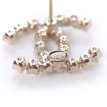 Chanel Crystal Coco's Pearls CC Earrings Light Gold 4 of 5