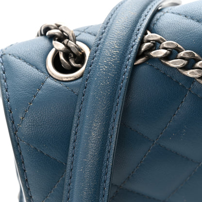 Chanel Lambskin Quilted Large Natural CC Flap Navy 13 of 14