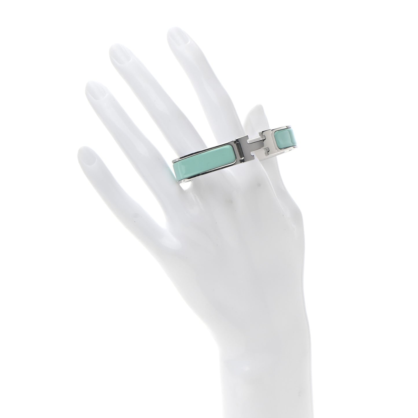 Enamel Narrow Clic Clac H Bracelet PM Lagoon