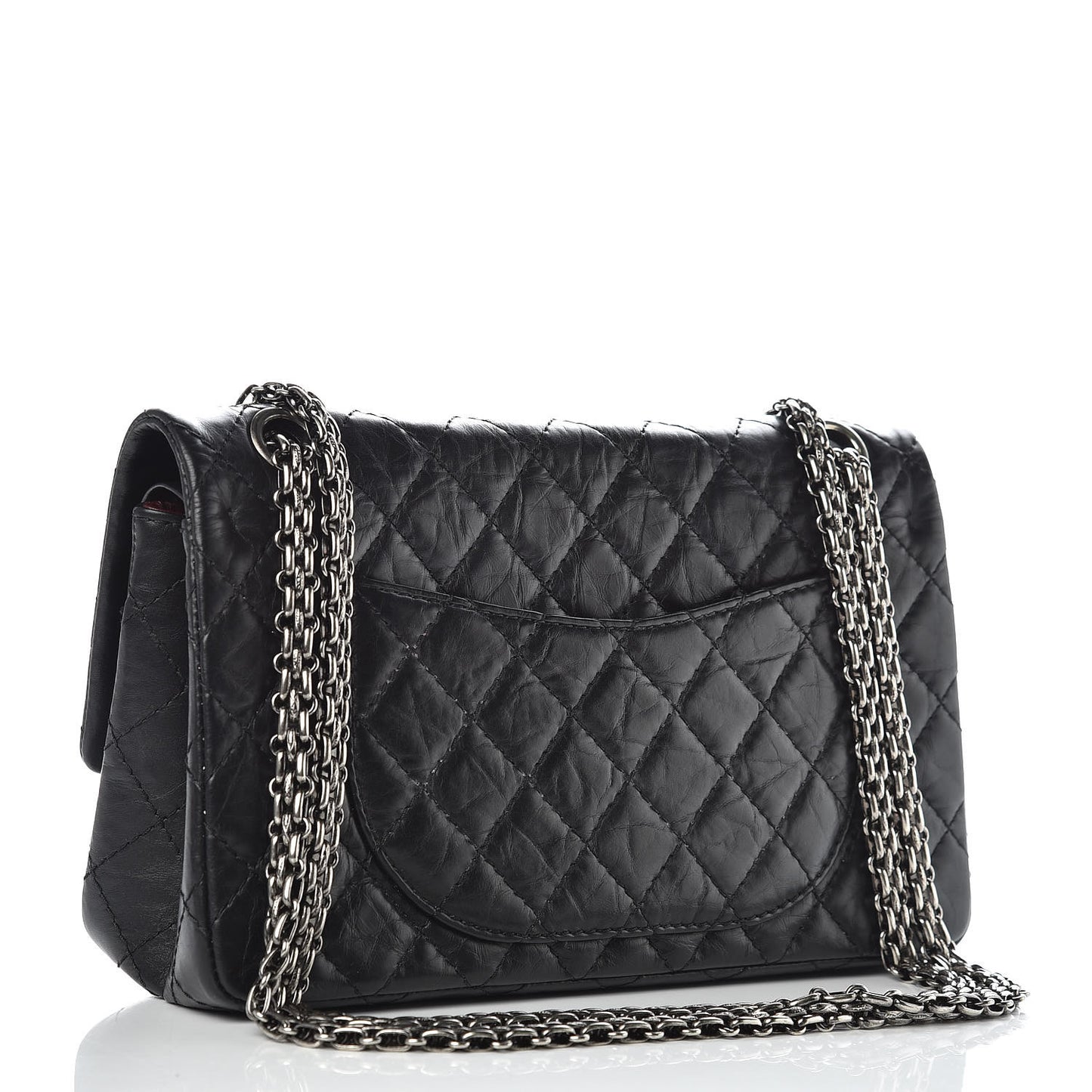 Aged Calfskin Quilted 2.55 Reissue 225 Flap Black