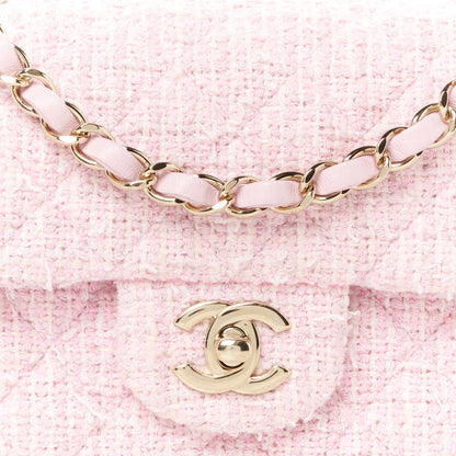 Chanel Tweed Quilted Mini Rectangular Flap Pink 9 of 11