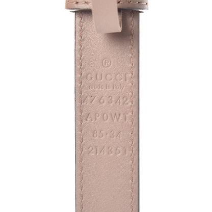 Gucci Calfskin Pearl Double G 20mm Belt 85 34 Porcelain Rose 6 of 9