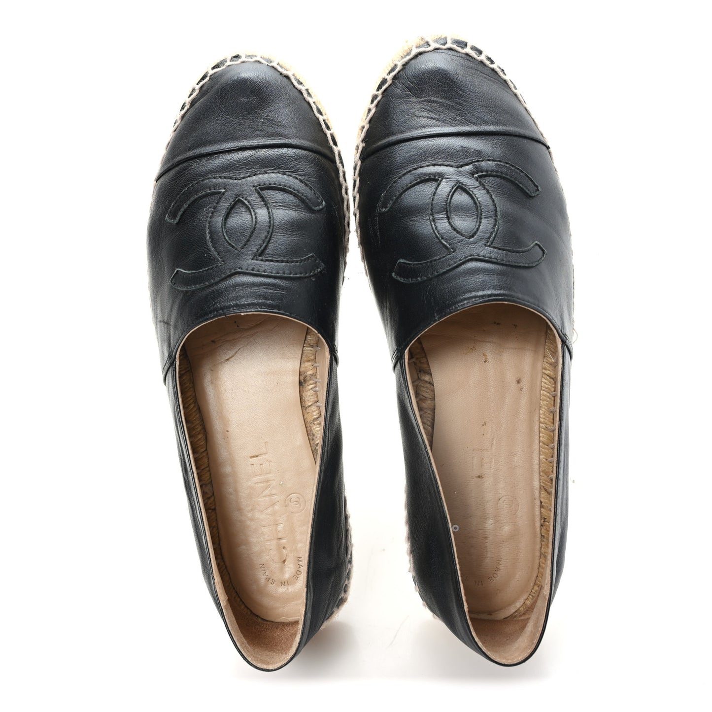 Lambskin CC Espadrilles 39 Black