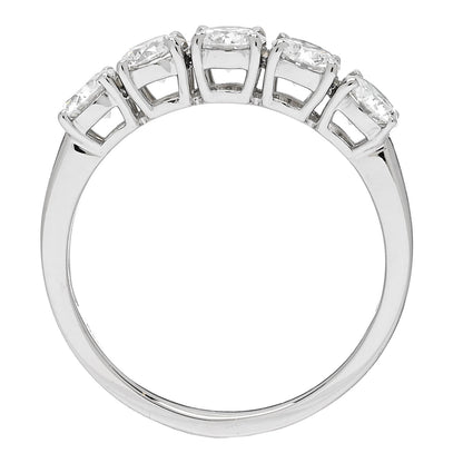 Parker & West by FASHIONPHILE Platinum Diamond 1.04ct Half Eternity Band Ring 52 6 5 of 10