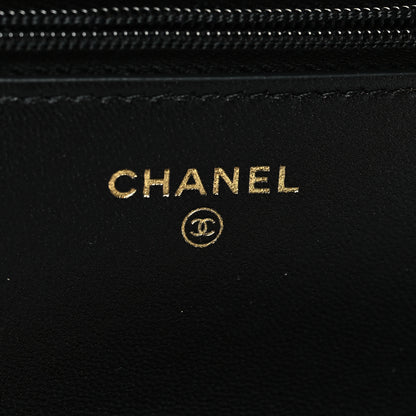 Chanel Lambskin Plexiglass Quilted Coco Love Wallet On Chain WOC Black 6 of 12