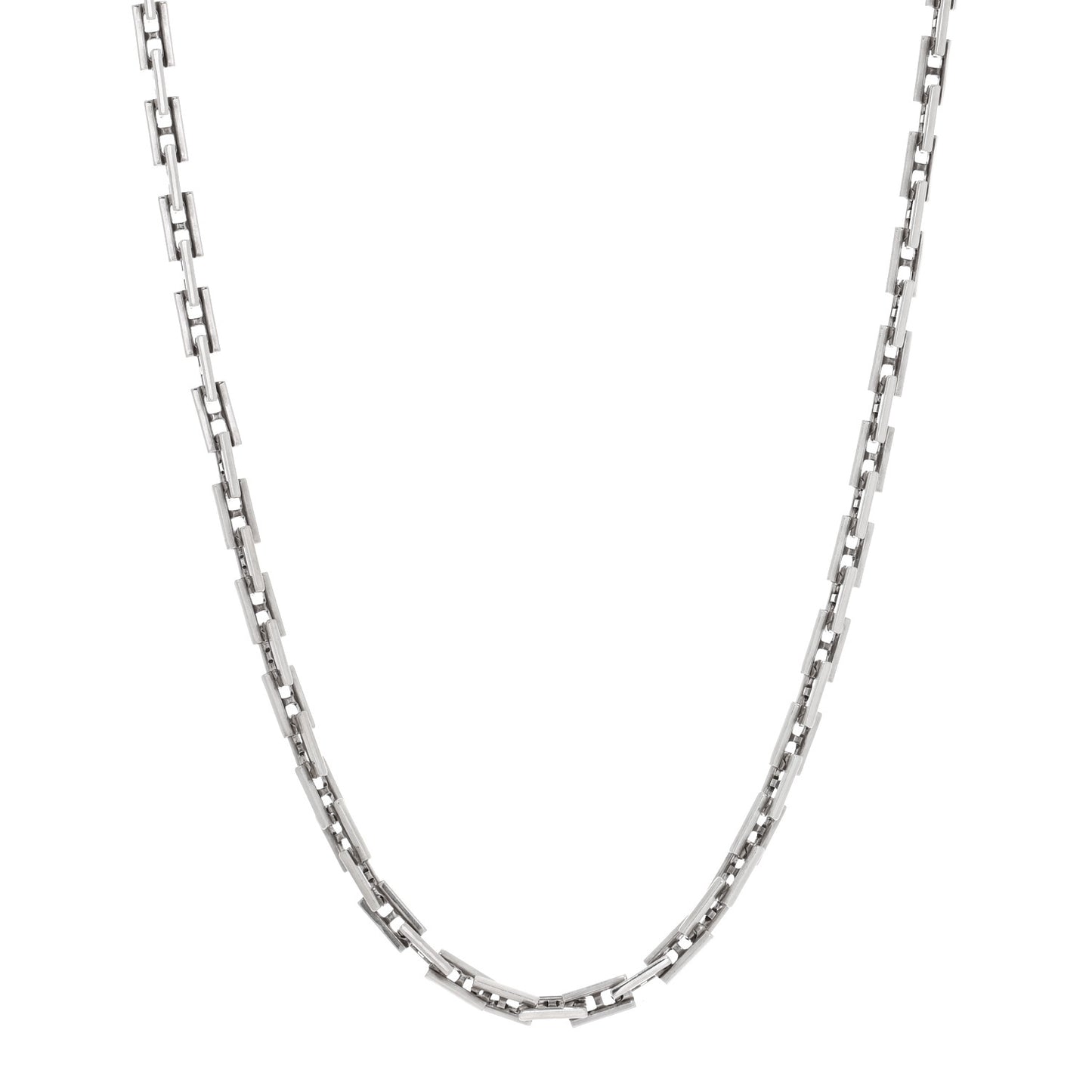 Sterling Silver H Logo Hercules Link Necklace