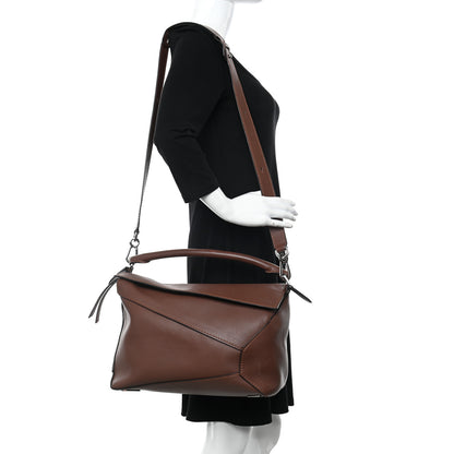 Loewe Calfskin Large Puzzle Edge Bag Brown 2 of 19