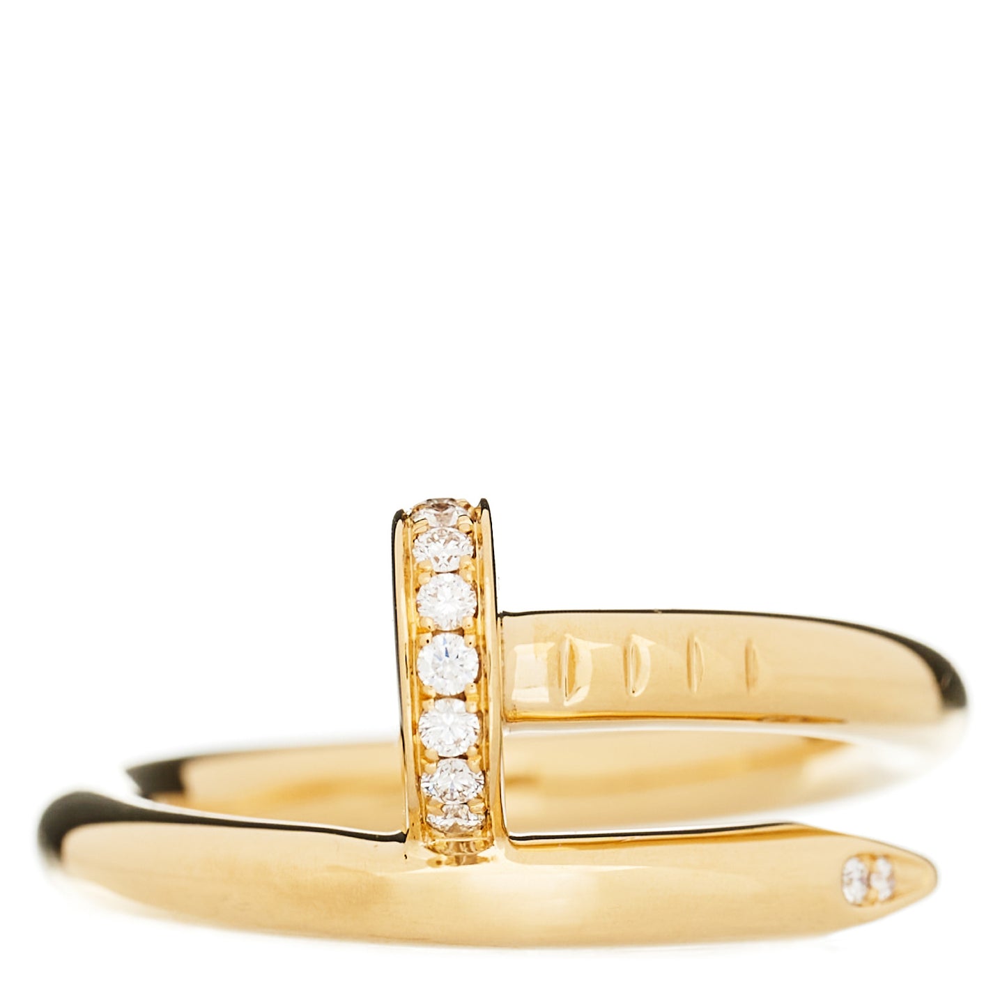 18K Yellow Gold Diamond Juste Un Clou Ring 51 5.75