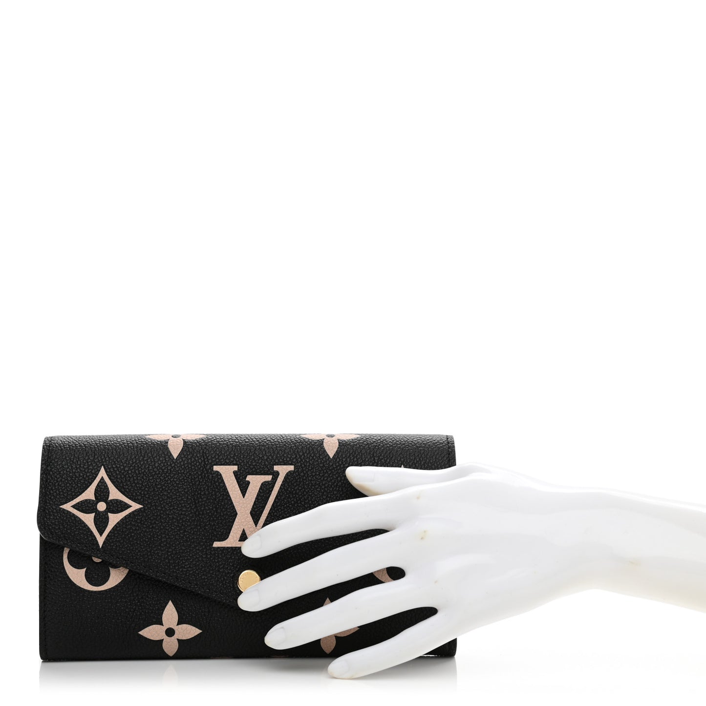 Monogram Empreinte Giant Sarah Wallet Black Beige
