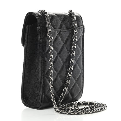 Chanel Caviar Quilted Classic Phone Holder Black 3 of 12
