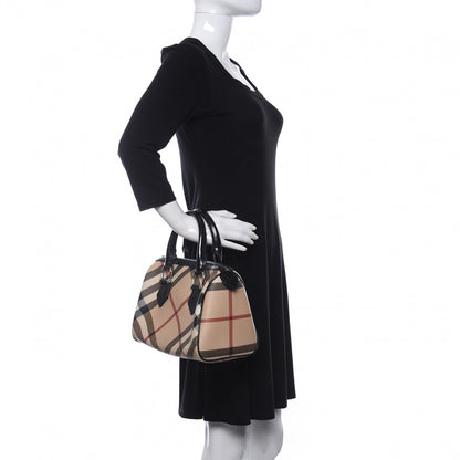 Burberry Nova Check Small Chester Bowling Bag Black 2 of 10