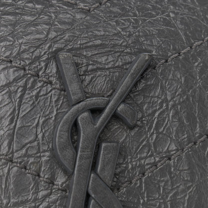 Saint Laurent Crinkled Calfskin Matelasse Monogram Medium Niki Chain Satchel Storm 7 of 7