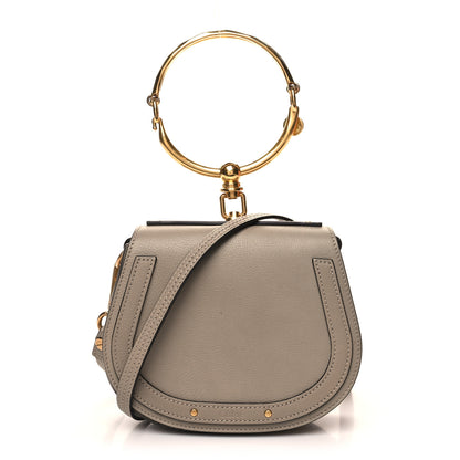 Chloe Calfskin Suede Small Nile Bracelet Bag Motty Grey 1 of 9