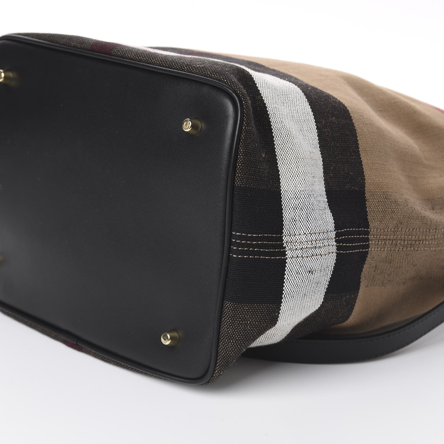 Burberry Canvas Mega Check Medium Ashby Hobo Black 8 of 8