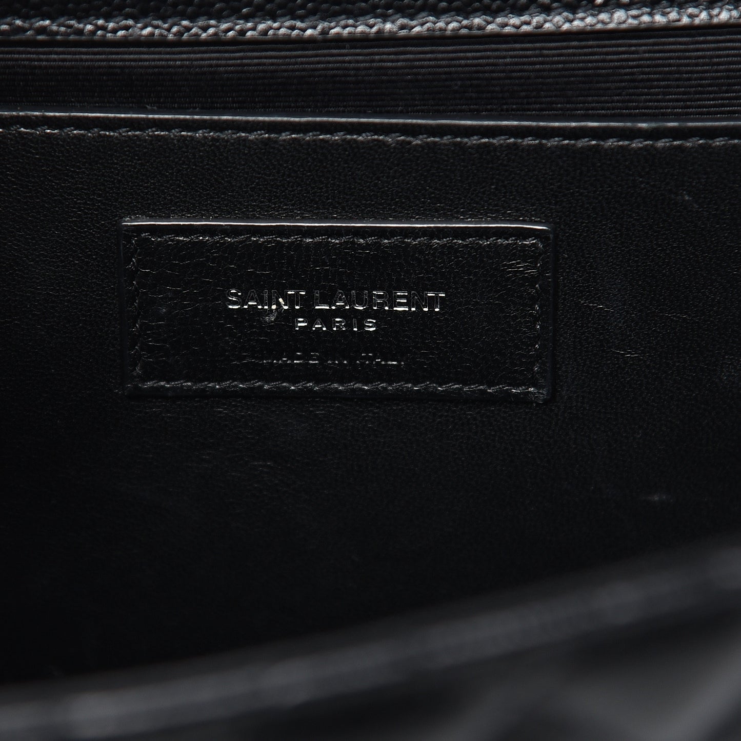 Grain De Poudre Textured Mixed Matelasse Triquilt Medium Monogram Satchel Black