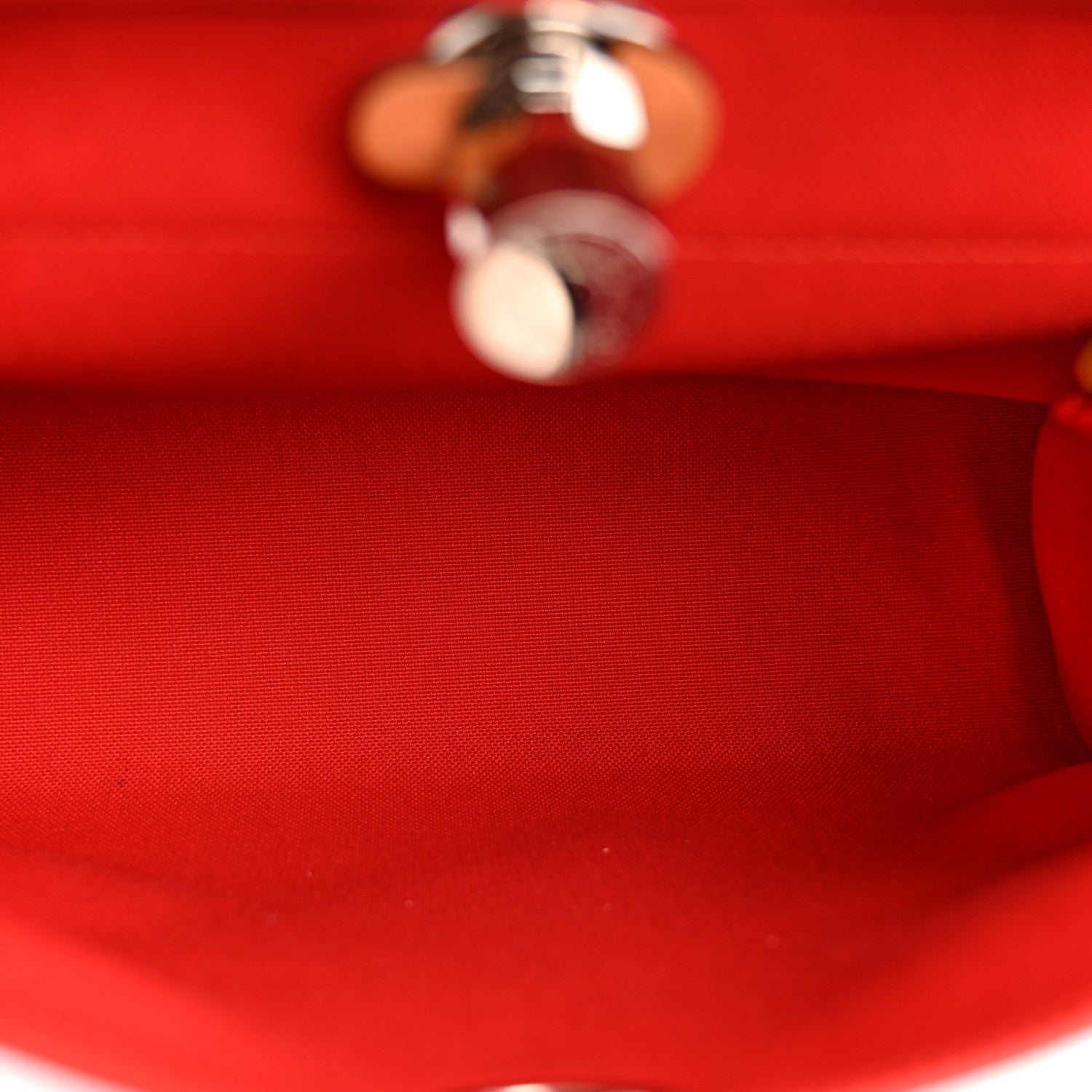 Hermes Vache Hunter Toile Herbag Zip 31 PM Rouge Tomate Natural 6 of 11
