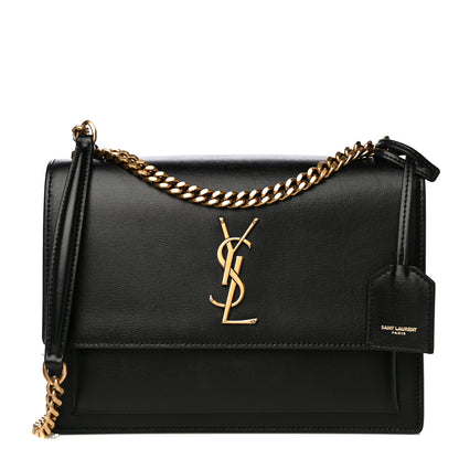 Saint Laurent Calfskin Medium Monogram Sunset Black 1 of 16